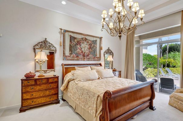 Bedroom, Chandelier, Interior, Recessed Lighting