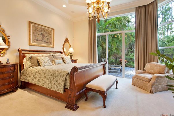 Bedroom, Chandelier, Interior, Recessed Lighting