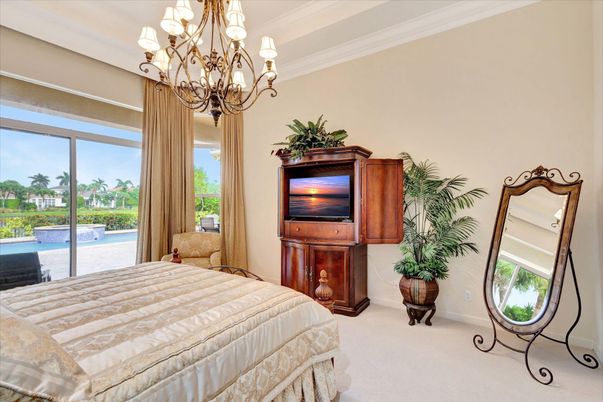 Bedroom, Chandelier, Interior