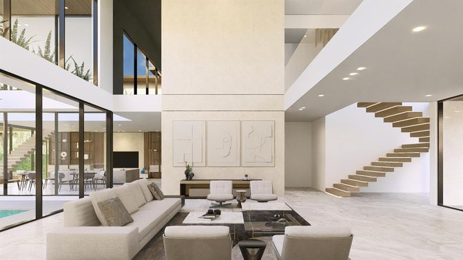Dining room, Interior, Living room, Recessed Lighting