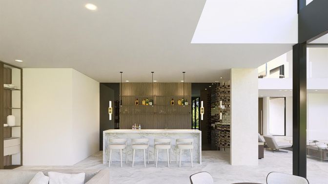 Interior, Marble, Pendant Lights, Recessed Lighting