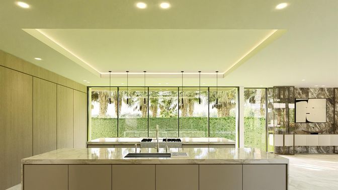 Interior, Kitchen, Pendant Lights, Recessed Lighting
