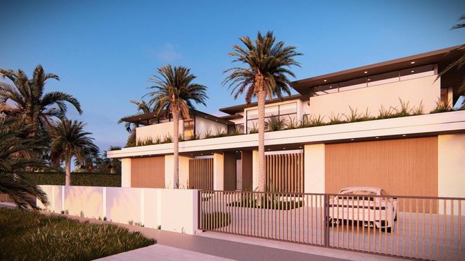 Exterior, Facade, Modern