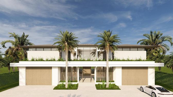 Exterior, Facade, Modern
