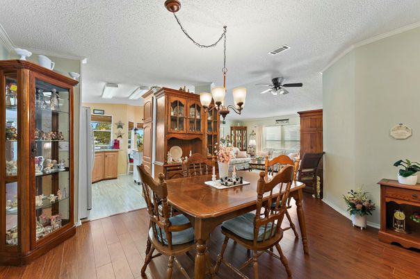 Chandelier, Dining room, Interior, Kitchen, Wood Texture Flooring