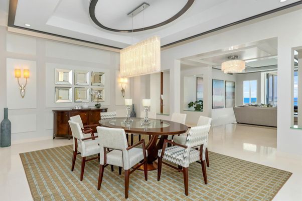 Chandelier, Dining room, Interior, Living room, Recessed Lighting