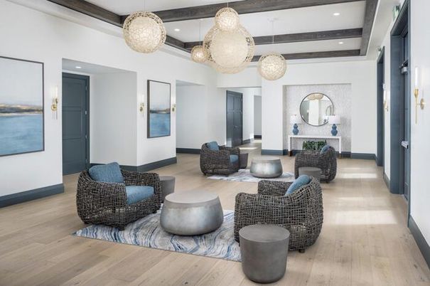 Interior, Living room, Pendant Lights, Recessed Lighting, Wooden Beams, Wood Texture Flooring
