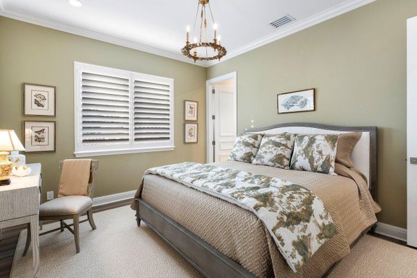 Bedroom, Interior, Pendant Lights, Recessed Lighting