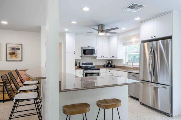 Interior, Kitchen, Recessed Lighting, Stainless Steel Appliances
