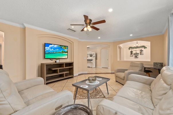 Interior, Living room, Recessed Lighting