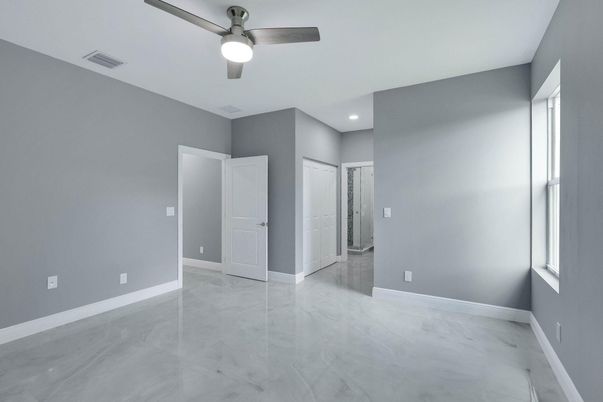 Empty room, Interior, Marble, Recessed Lighting
