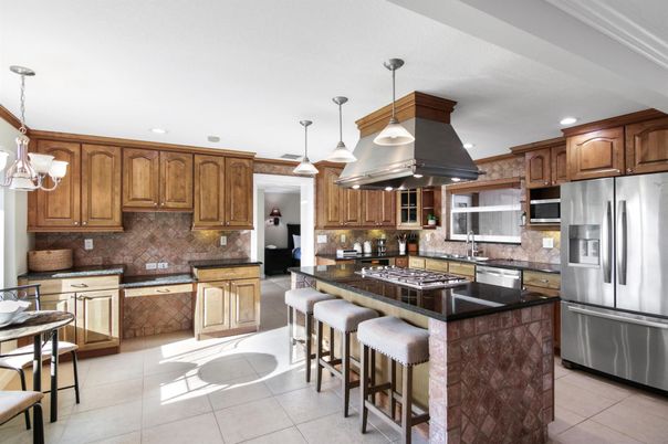 Interior, Kitchen, Pendant Lights, Recessed Lighting, Stainless Steel Appliances