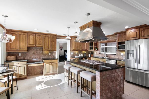 Interior, Kitchen, Pendant Lights, Recessed Lighting, Stainless Steel Appliances