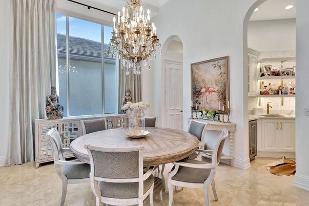 Chandelier, Dining room, Interior, Recessed Lighting