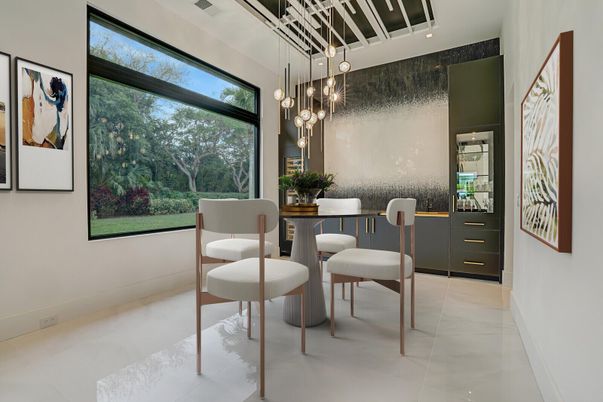 Dining room, Interior, Pendant Lights, Recessed Lighting