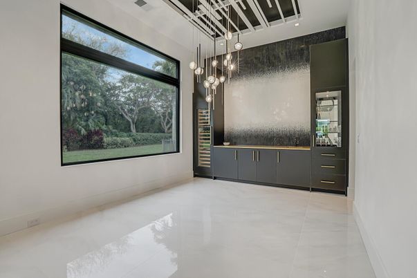 Empty room, Interior, Pendant Lights, Recessed Lighting