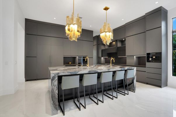 Chandelier, Interior, Kitchen, Pendant Lights, Recessed Lighting, Stainless Steel Appliances