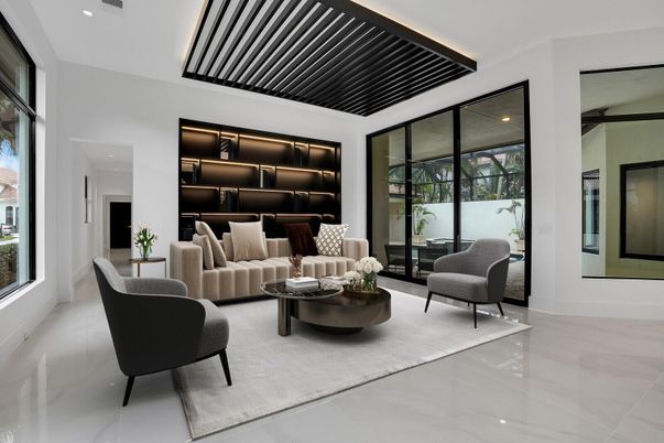 Interior, Living room, Recessed Lighting