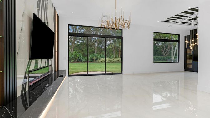 Empty room, Interior, Pendant Lights, Recessed Lighting