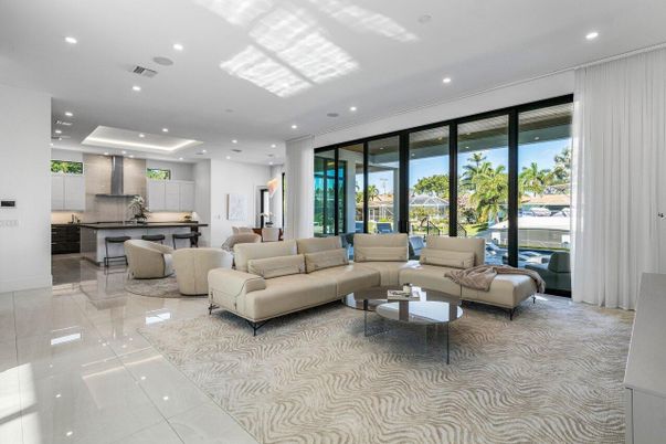 Interior, Kitchen, Living room, Recessed Lighting