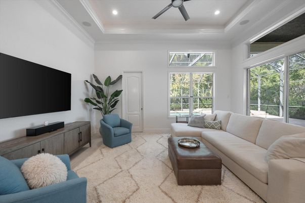 Interior, Living room, Recessed Lighting