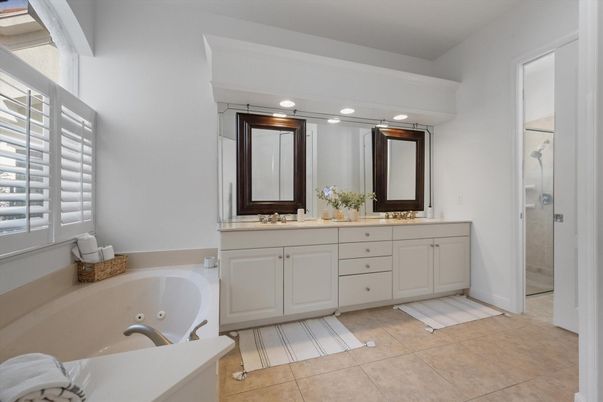 Bathroom, Dual Sink Vanities, Glass Shower, Interior