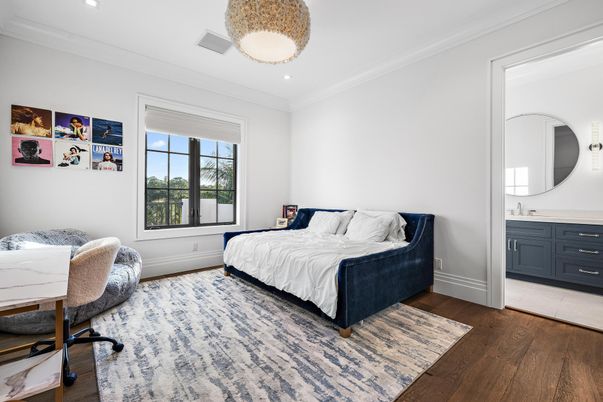 Bedroom, Home Office, Interior, Recessed Lighting, Wood Texture Flooring