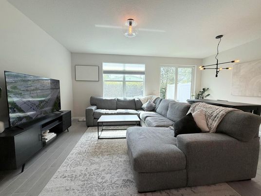 Interior, Living room, Pendant Lights, Wood Texture Flooring