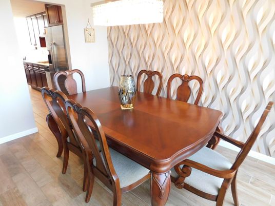 Dining room, Interior, Wood Texture Flooring