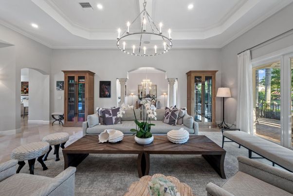 Chandelier, Dining room, Interior, Living room, Recessed Lighting