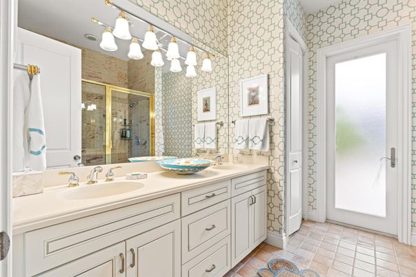 Bathroom, Dual Sink Vanities, Glass Shower, Interior