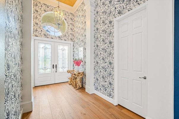 Chandelier, Interior, Pendant Lights, Wood Texture Flooring