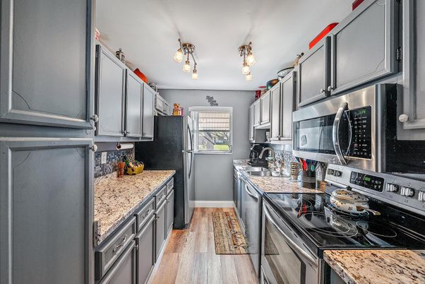 Interior, Kitchen, Wood Texture Flooring