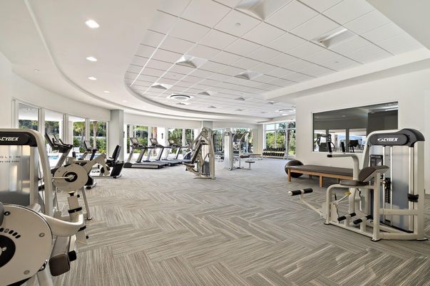 Fitness Equipment, Gym, Interior, Recessed Lighting