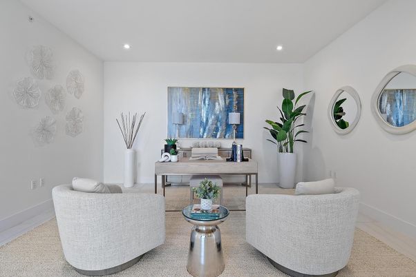 Home Office, Interior, Living room, Recessed Lighting