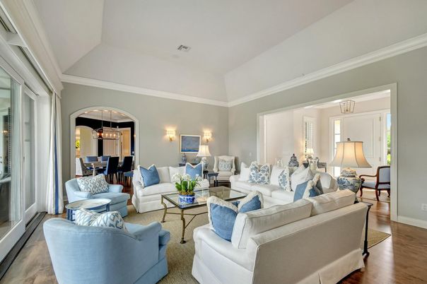 Dining room, Interior, Living room, Pendant Lights, Wood Texture Flooring