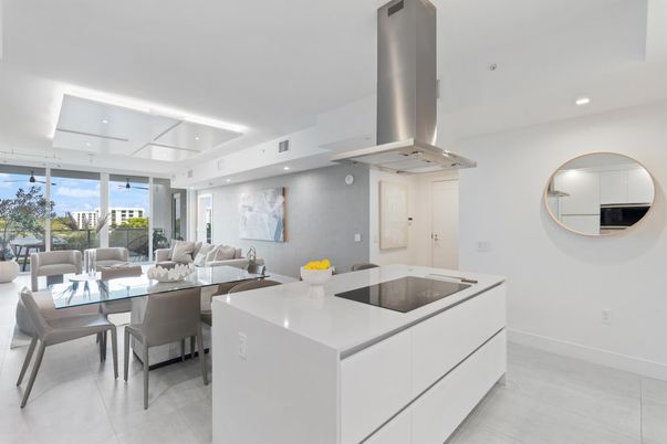 Dining room, Interior, Kitchen, Living room, Recessed Lighting, Water
