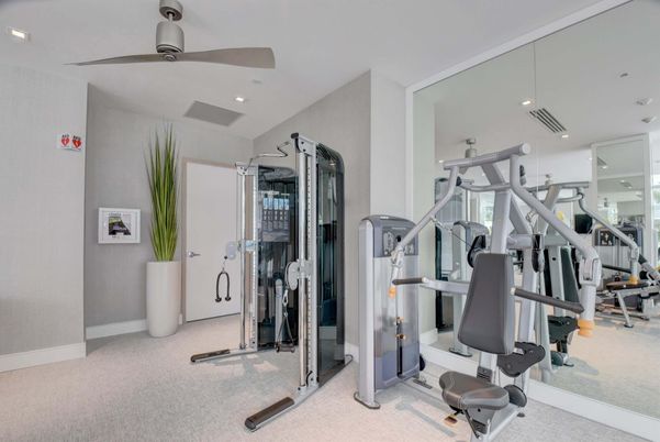 Fitness Equipment, Gym, Interior, Recessed Lighting