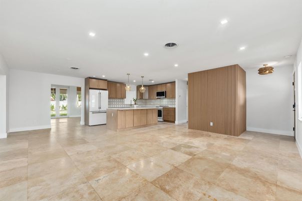 Interior, Kitchen, Pendant Lights, Recessed Lighting, Stainless Steel Appliances