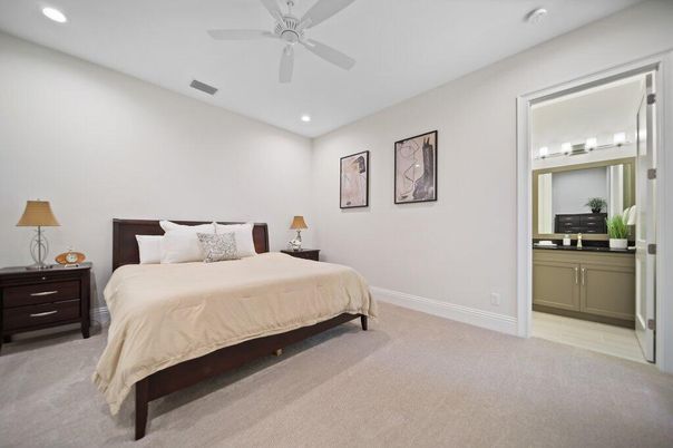 Bedroom, Interior, Recessed Lighting
