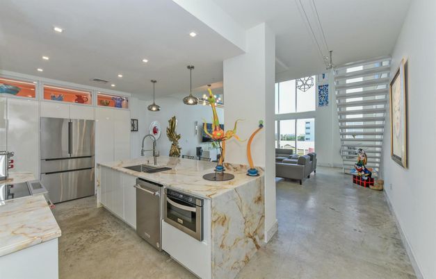 Interior, Kitchen, Pendant Lights, Recessed Lighting, Stainless Steel Appliances