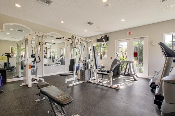 Fitness Equipment, Gym, Interior, Recessed Lighting