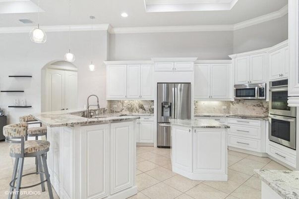 Interior, Kitchen, Pendant Lights, Recessed Lighting, Stainless Steel Appliances