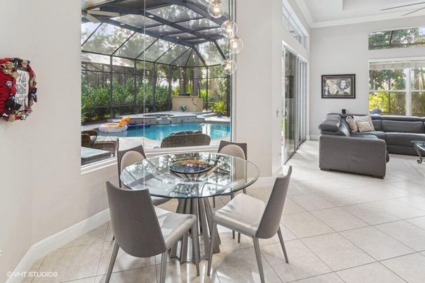Dining room, Glass Ceilings, Interior, Living room, Pendant Lights, Pool, Sun Room