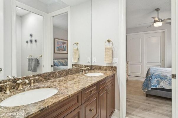 Bathroom, Bedroom, Dual Sink Vanities, Interior, Wood Texture Flooring