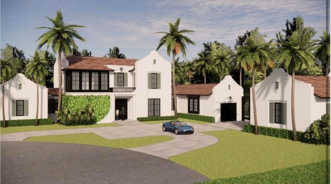 Backyard, Exterior, Facade, Spanish Mediterranean