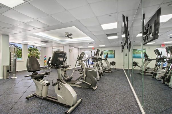 Fitness Equipment, Gym, Interior, Recessed Lighting
