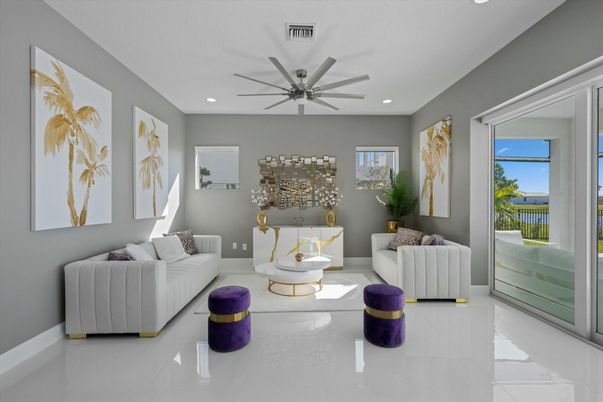 Interior, Living room, Recessed Lighting