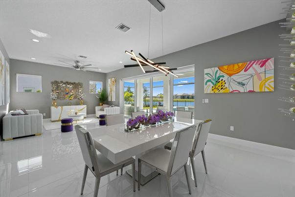 Dining room, Interior, Living room, Pendant Lights, Recessed Lighting