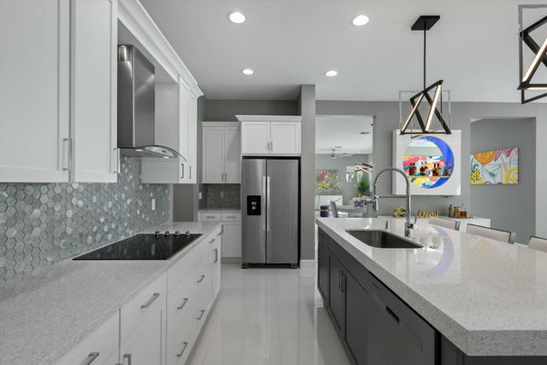 Interior, Kitchen, Pendant Lights, Recessed Lighting, Stainless Steel Appliances